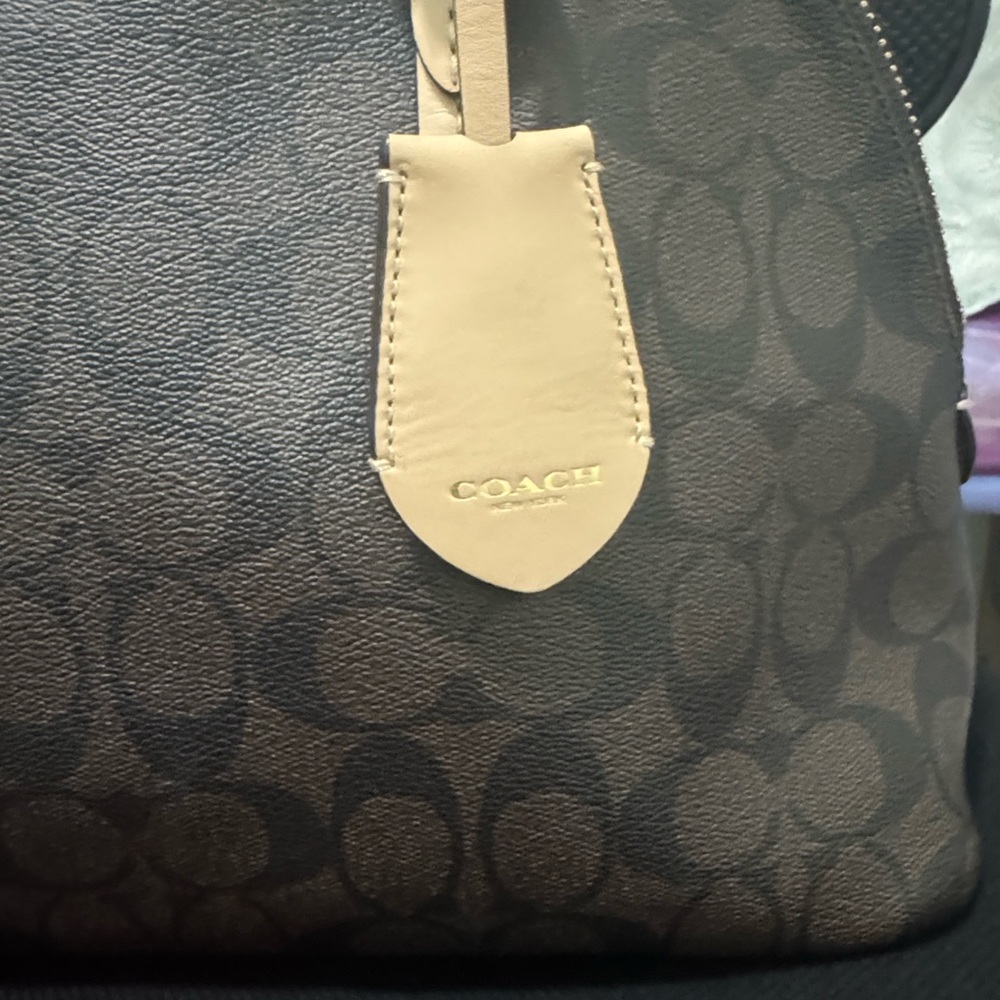 Coach Payton Dome Brown and Tan Signature Satchel - Picture 3 of 9
